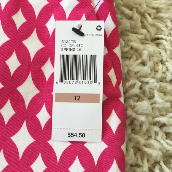 NAUTICA Cotton Shorts Pink Geometric - Picture 6 of 7